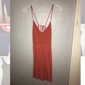 Strappy orange sundress